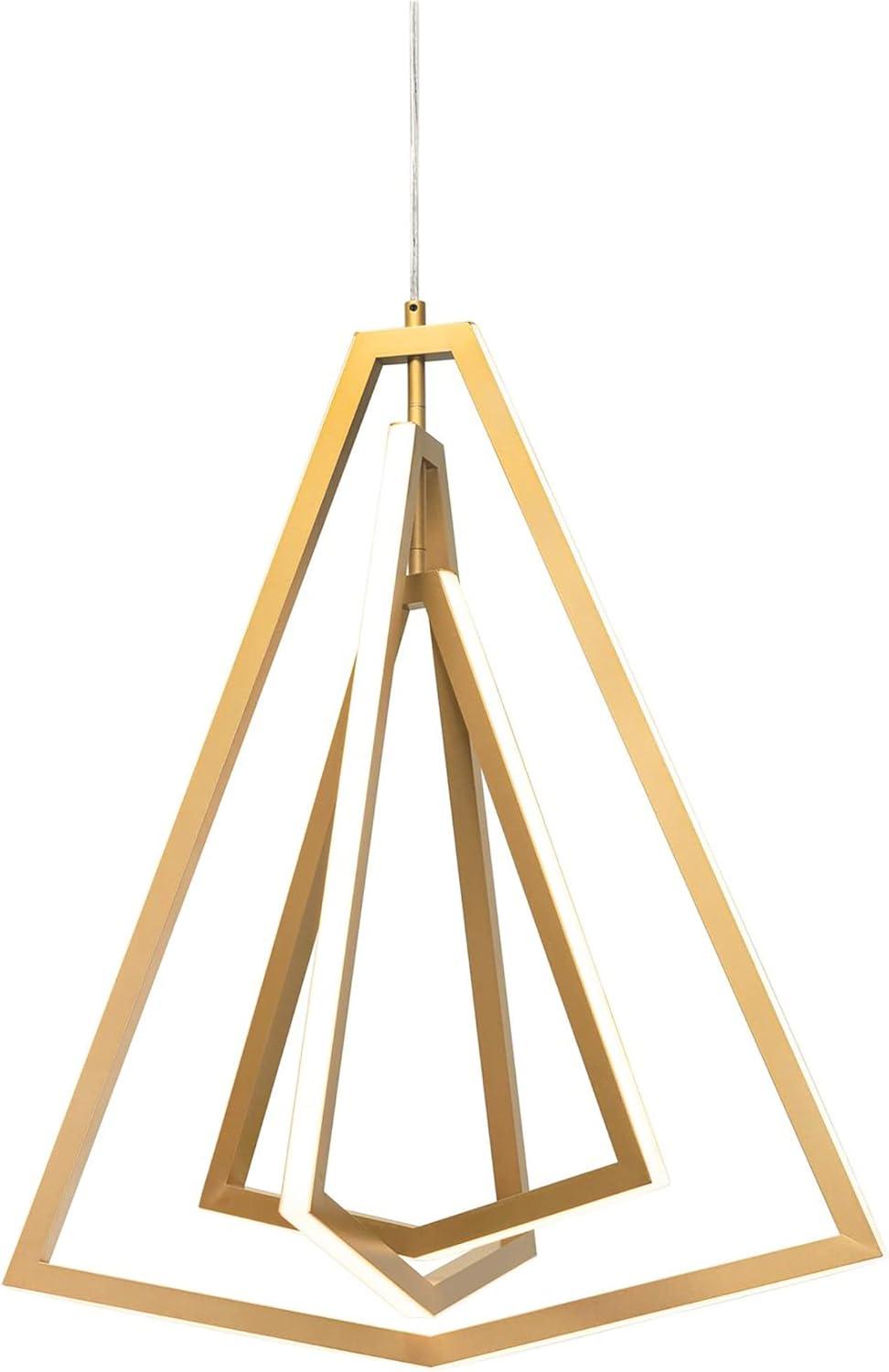 Afx Gnap27l30d1 Gianna 24" Wide Led Pendant - Gold