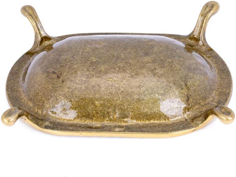 Renovators Supply Soap Holder 4.63" x 3.25" Brass Soap Dish, Shower Bar Soap Holder for Shower w/Classy Clawfoot