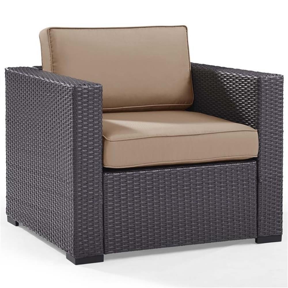 Biscayne Outdoor Wicker Armchair - Mocha - Crosley