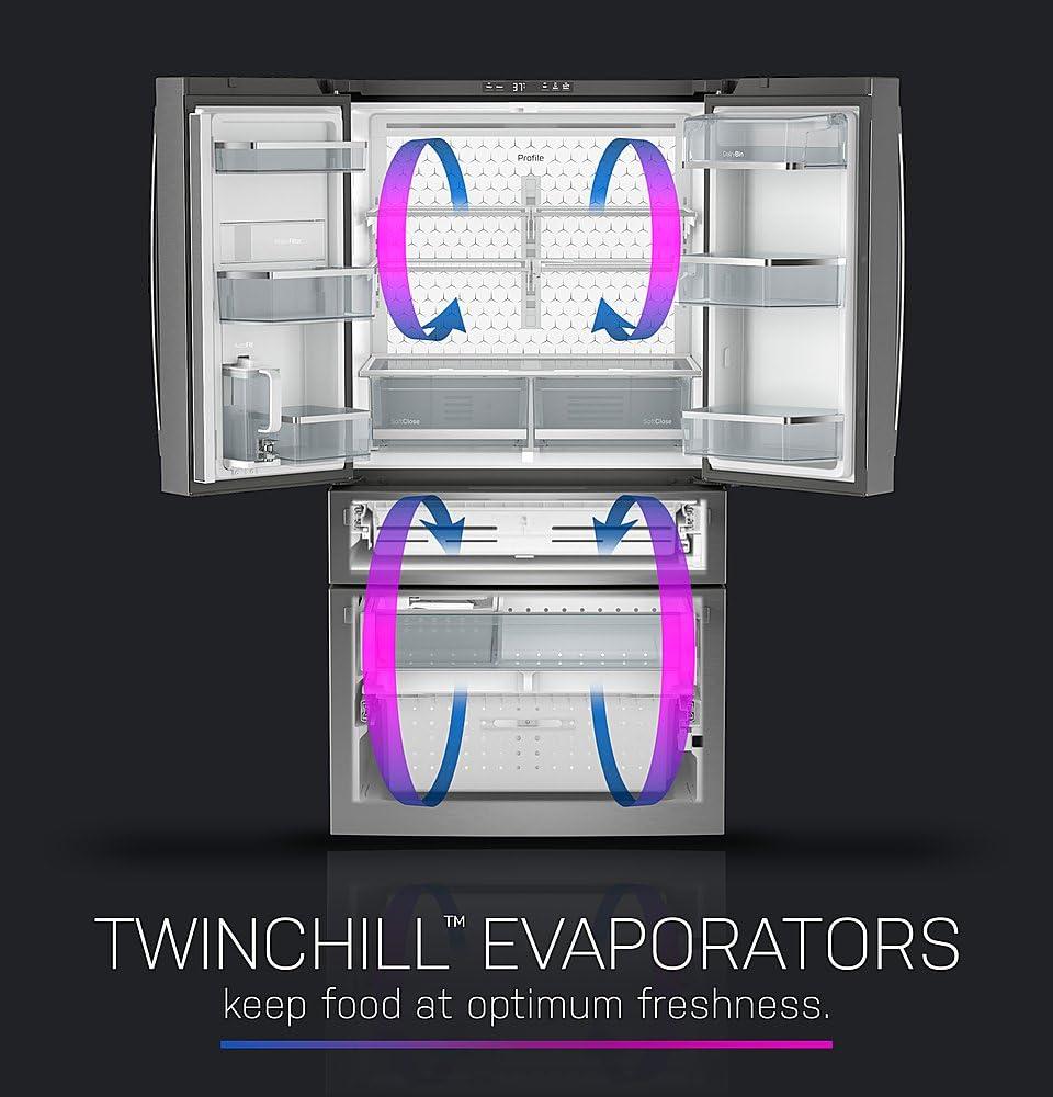 GE Profile™ Series Energy Star Smart 29 Cu. Ft. Fingerprint Resistant 4-Door French-Door Refrigerator