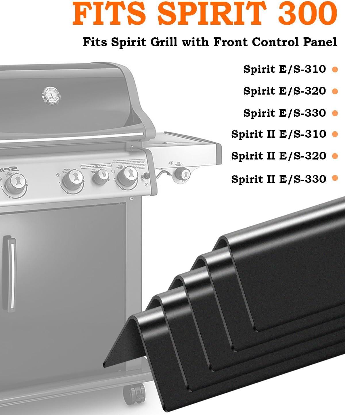Flavorizer Bars for Weber Spirit E310 310 Grill Parts, Porcelain-Enameled Flavor Bars Replacement for Weber Spirit 300 Series Grill with UP-Front Controls 15.3 inch Set of 5