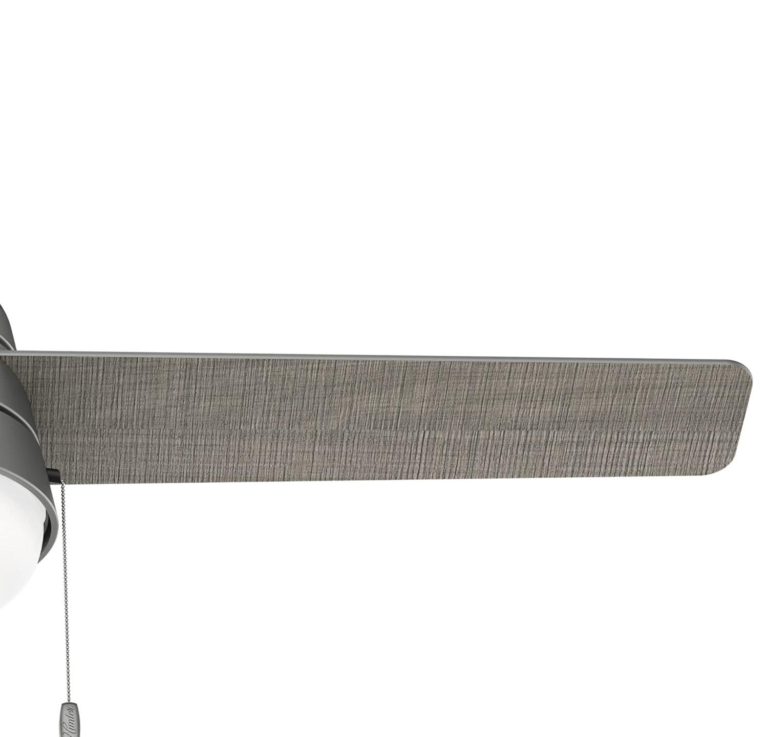 52" Aker 3 - Blade Indoor Standard Ceiling Fan with Pull Chain and Light Kit Included