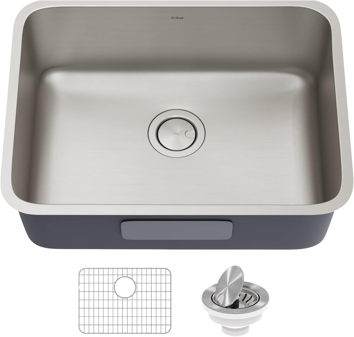 Dex 25-Inch Stainless Steel Single Bowl Drop-In Kitchen Sink