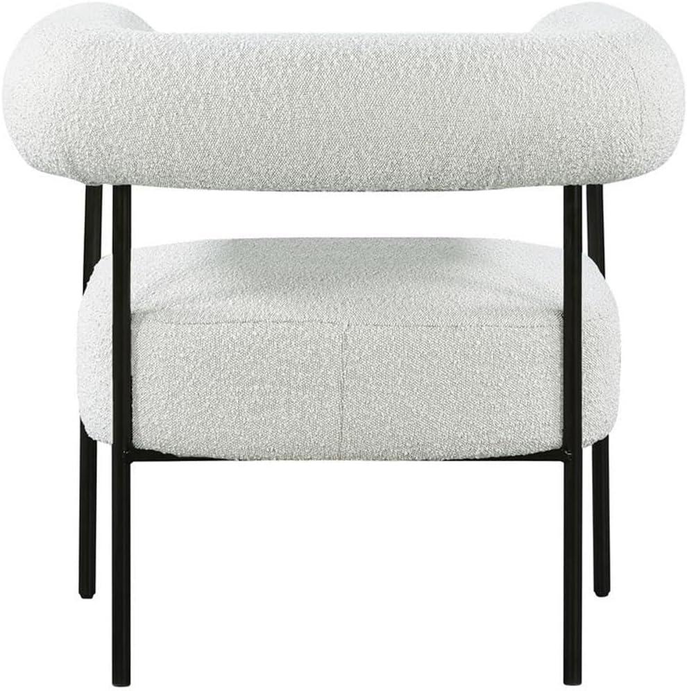 Meridian Furniture Blake Cream Boucle Fabric Accent Chair