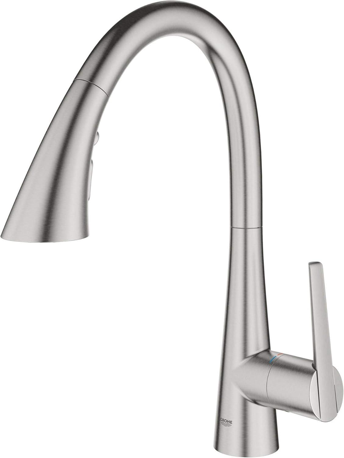 ZEDRA Single-Handle Pull Down Kitchen Faucet Triple Spray 1.75 GPM