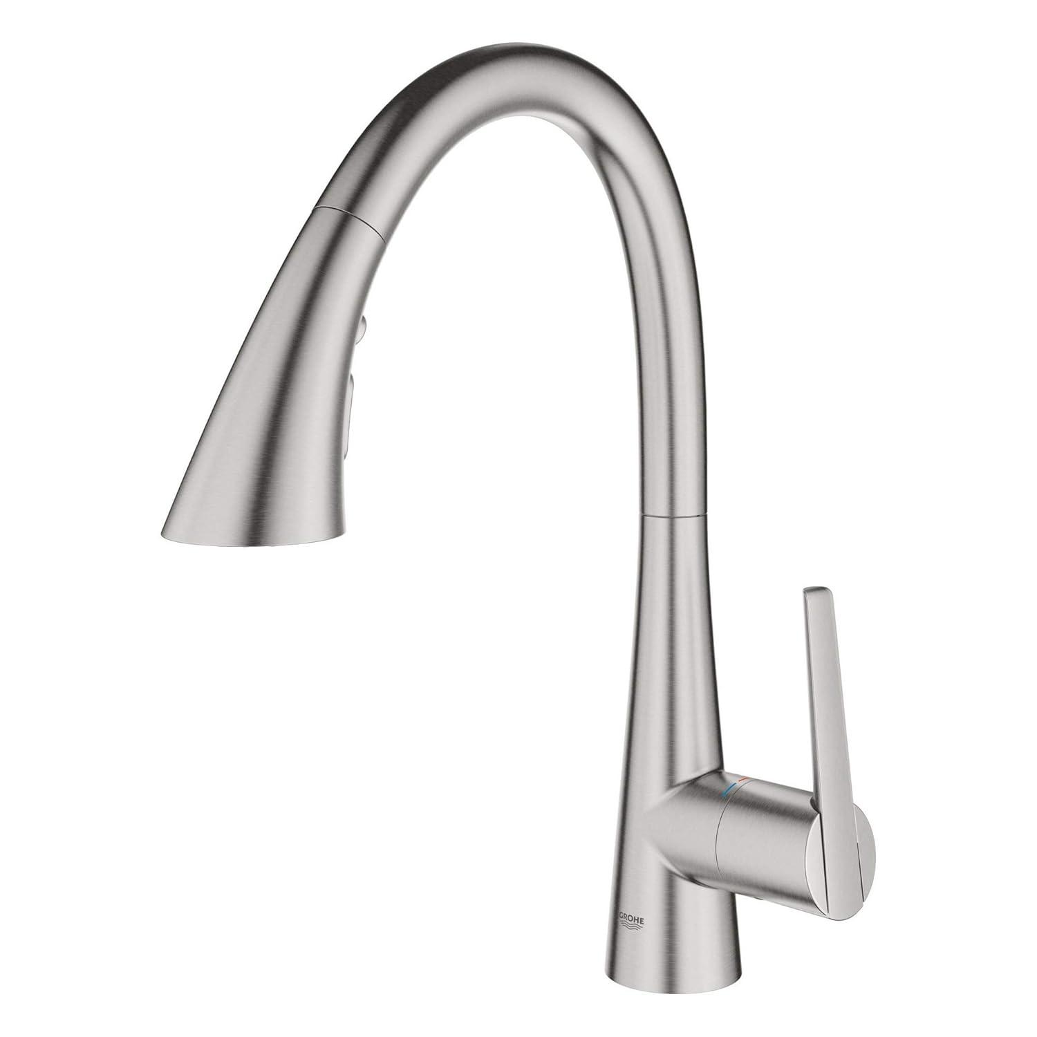 ZEDRA Single-Handle Pull Down Kitchen Faucet Triple Spray 1.75 GPM
