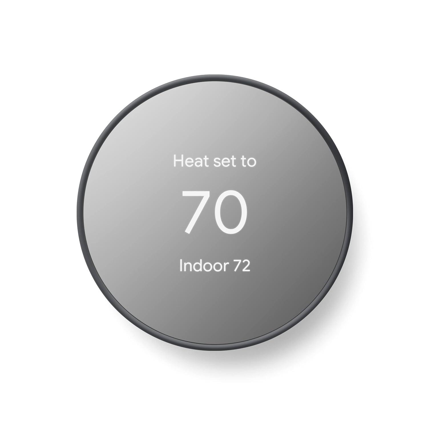 INKEDZ Google Nest Thermostat - Smart Thermostat for Home - Programmable Wifi Thermostat - Charcoal