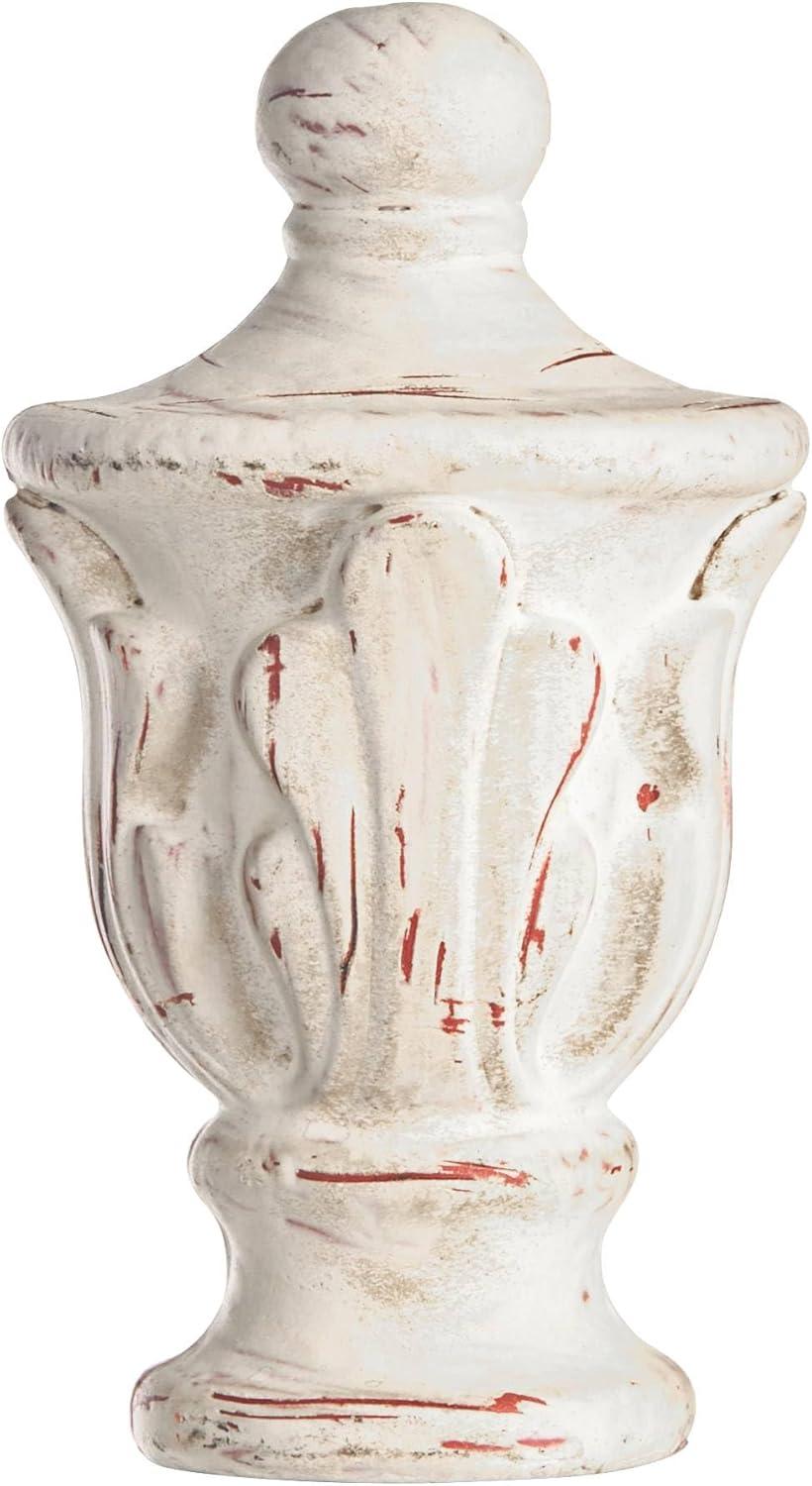 360 Lighting Vintage Chic Floor Lamp 60" Tall Antique White Washed Natural Burlap Fabric Drum Shade for Living Room Reading Bedroom Office