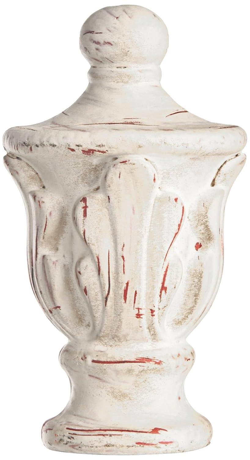 360 Lighting Vintage Chic Floor Lamp 60" Tall Antique White Washed Natural Burlap Fabric Drum Shade for Living Room Reading Bedroom Office