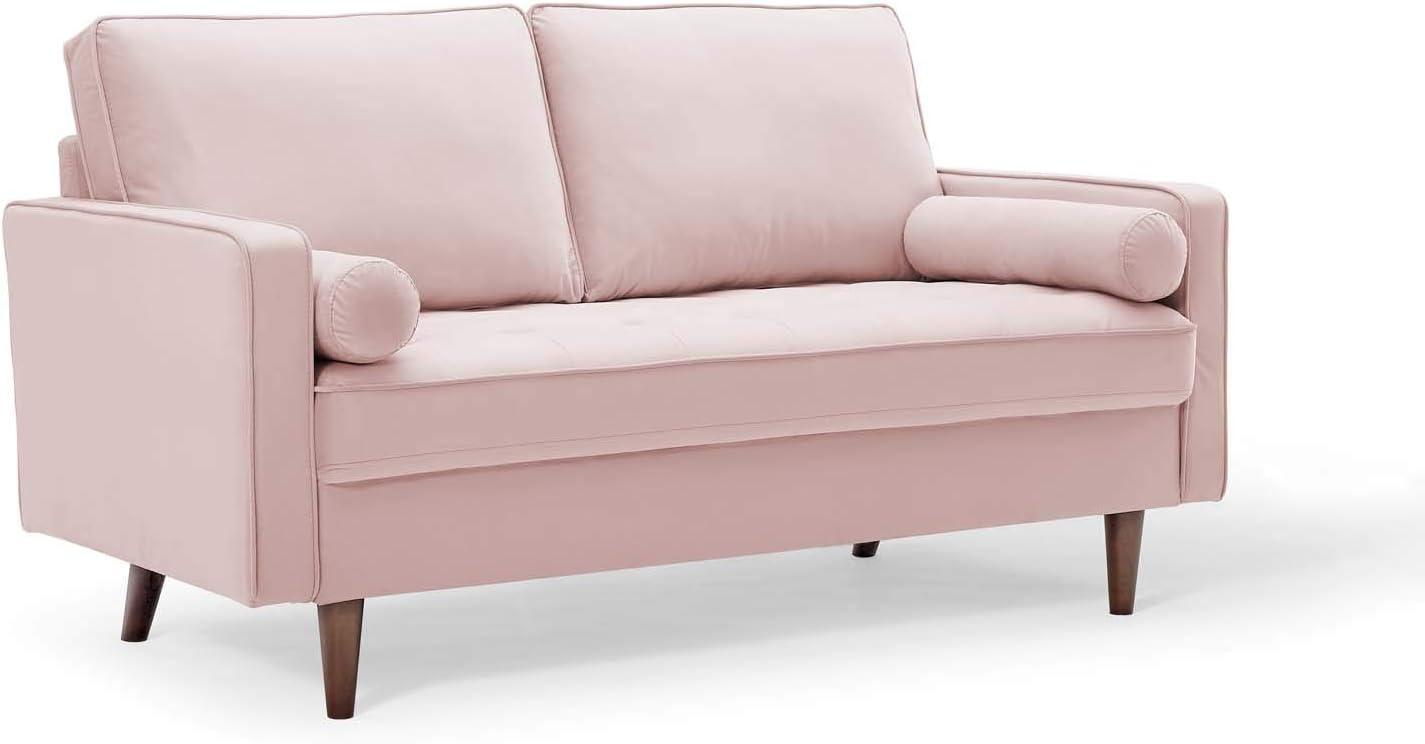 Valour Performance Velvet Loveseat Pink