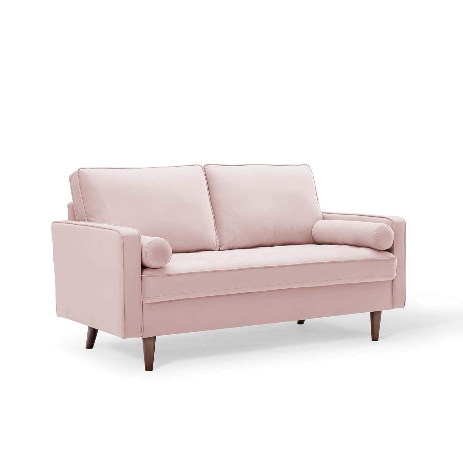 Valour Performance Velvet Loveseat Pink