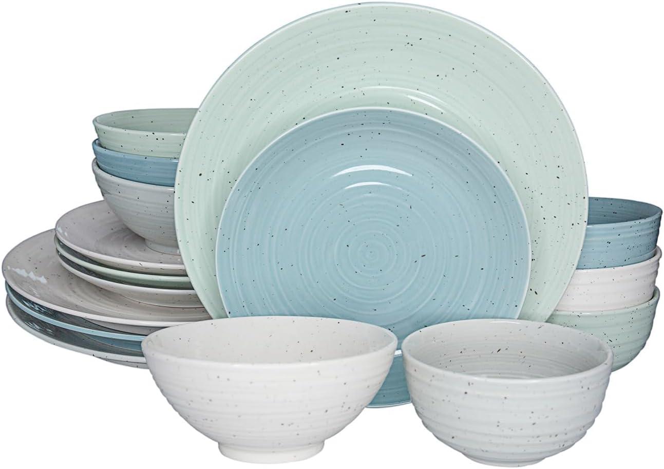 Siterra Artist's Blend Stoneware 16 Piece Dinnerware Set - Service for 4