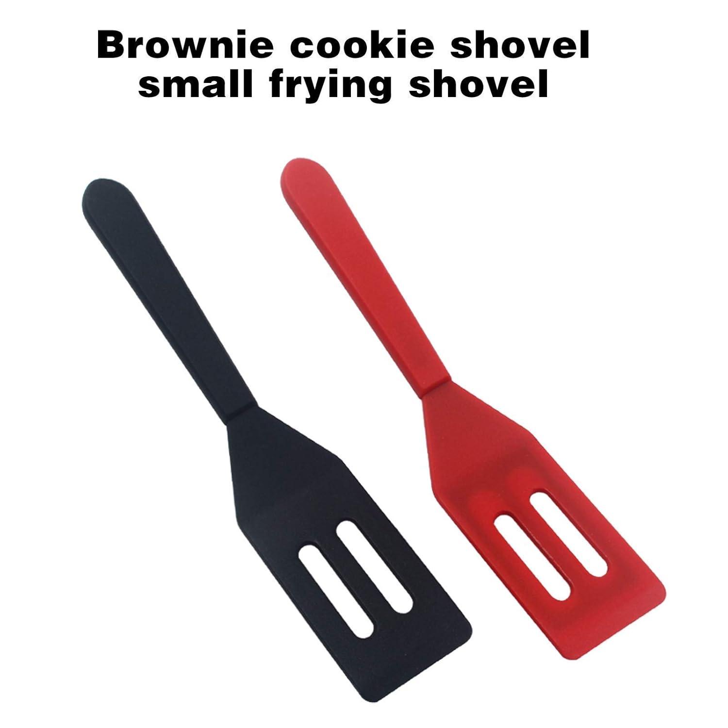 Mini Brownie Serving Spatula, Cookie Silicone Spatulas Flexible Nonstick Silicone Serve Turner Heat-Resistant for Flip Egg in Small Frying Pan Cookie Batter Cookware Cooking Baking