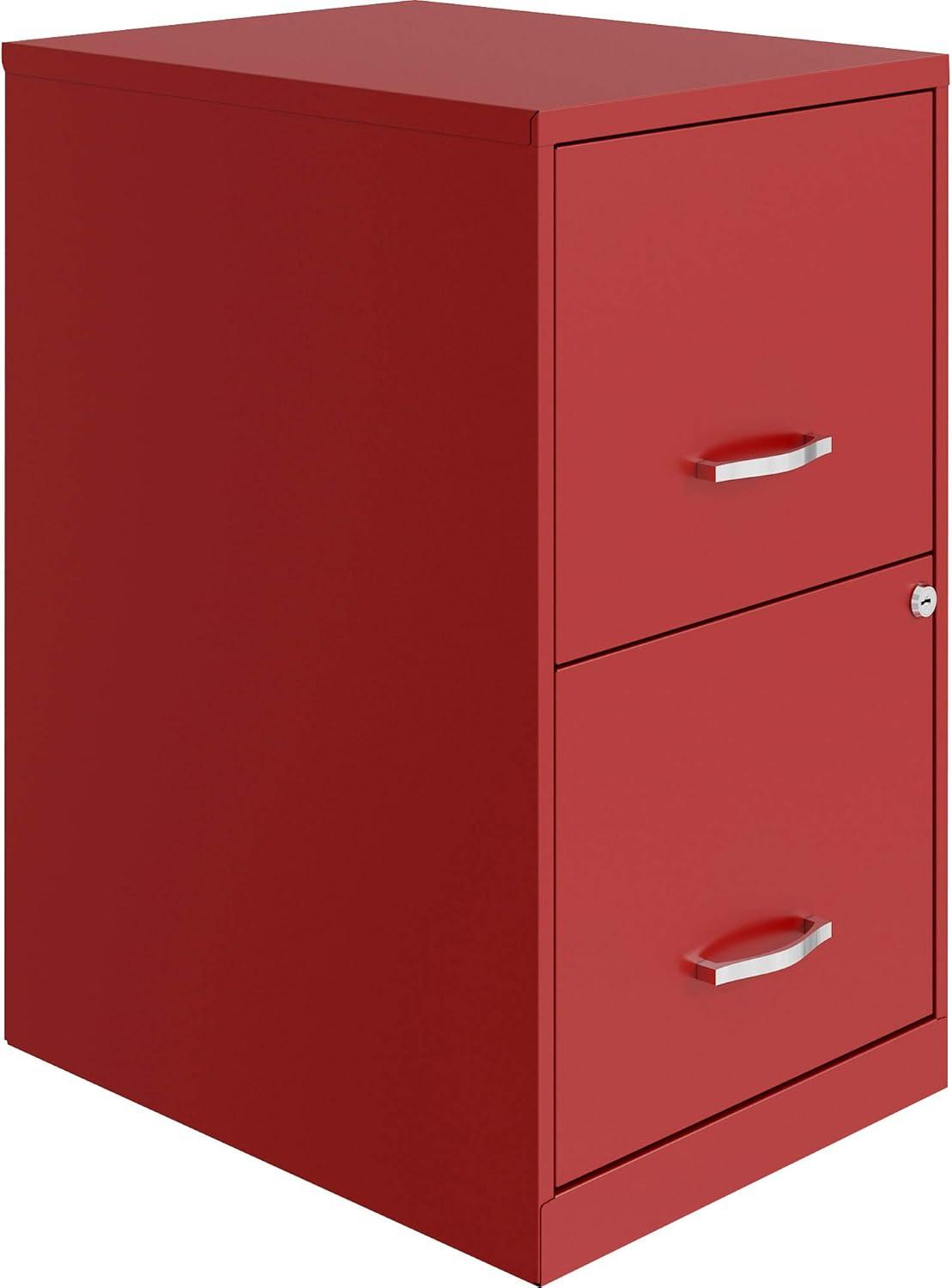 Lorell LLR14341RD 18 in. 2 File Cabinet Drawer - Red & Baked Enamel