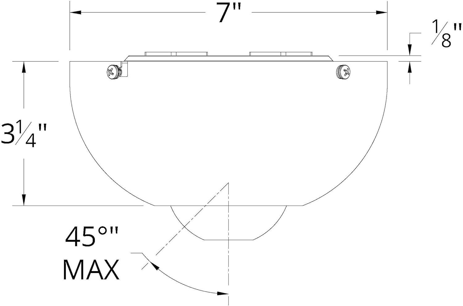 WAC Lighting Metal Ceiling Fan Slope Ceiling Kit for Slopes in Brushed Nickel