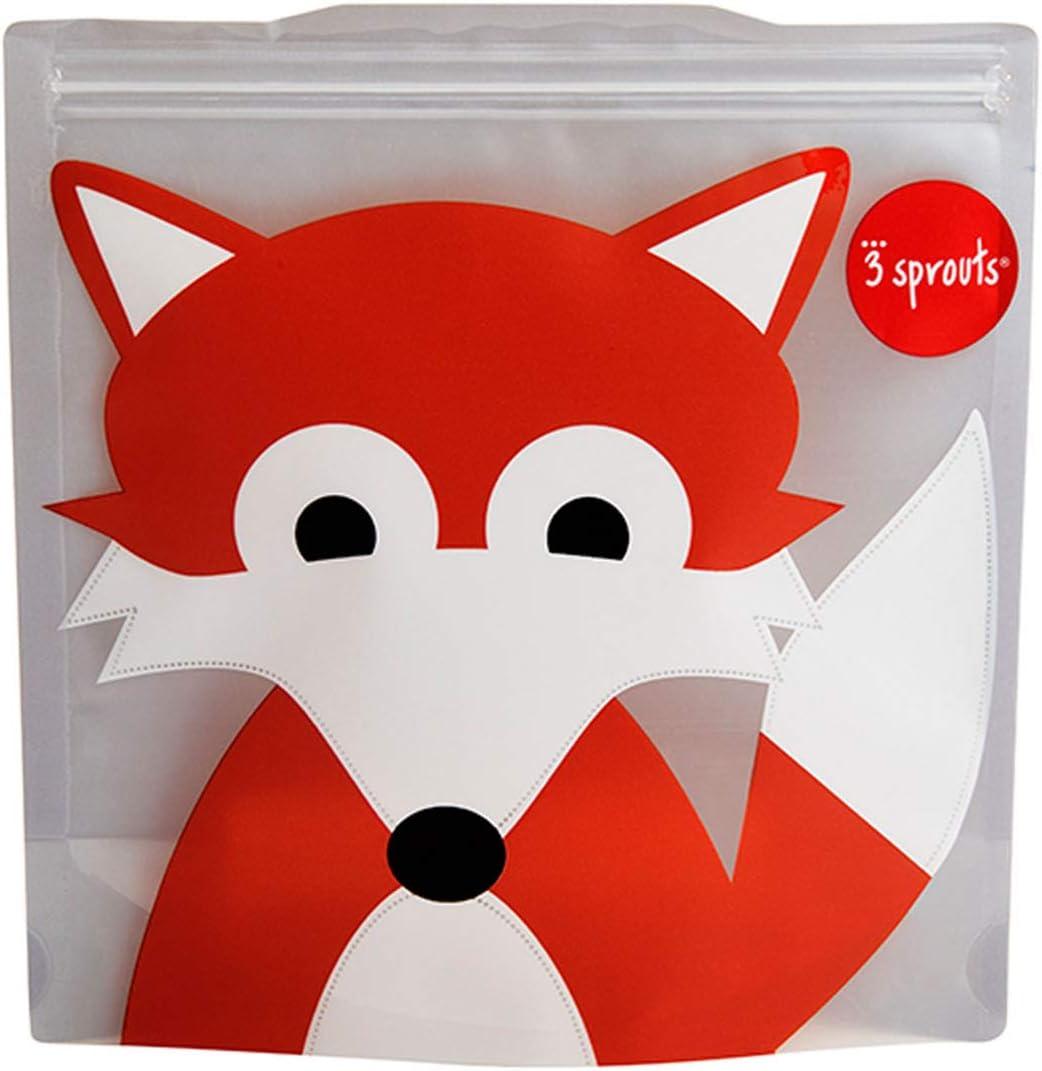 Gray Fox Reusable Plastic Sandwich Bag - 2 Pack