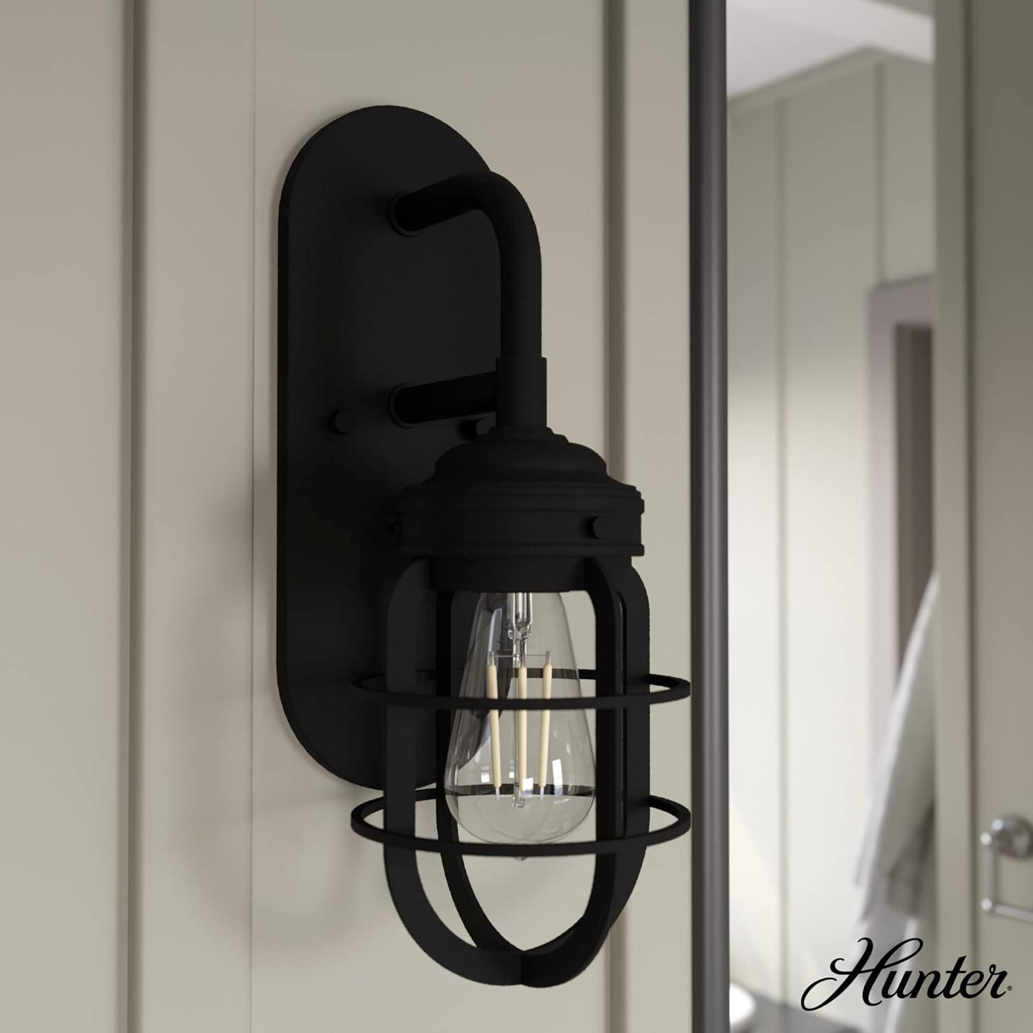 Starklake Dimmable Black Iron Outdoor Wall Sconce