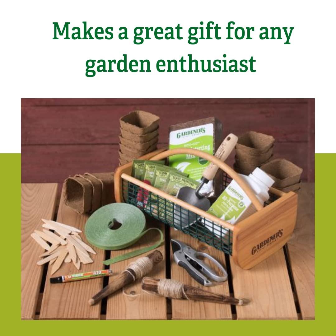 Gardeners Supply Company Garden Hod Harvest Basket | Versatile Gardening Fruits & Vegetables Gathering Basket | Natural Smooth Pine - Maple Frame &