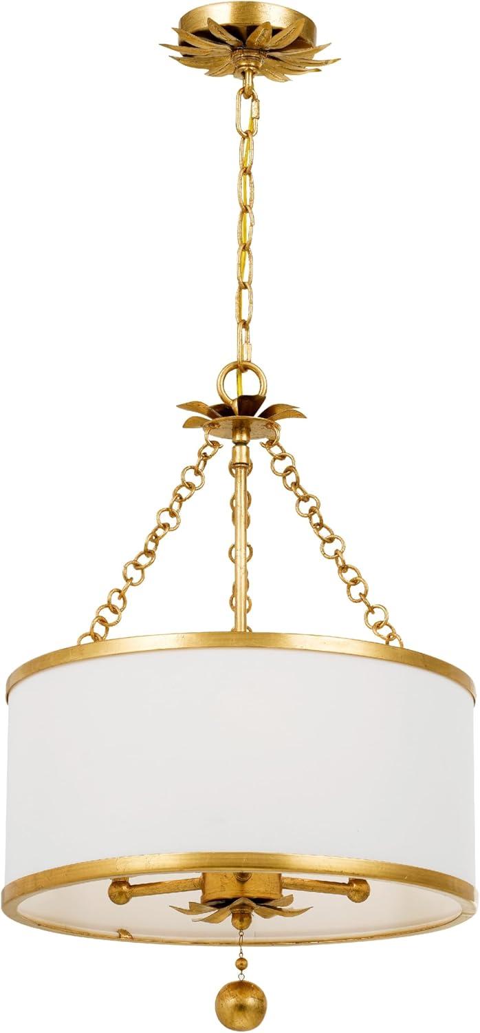 Crystorama Lighting Broche 3 - Light Chandelier in  Antique Gold