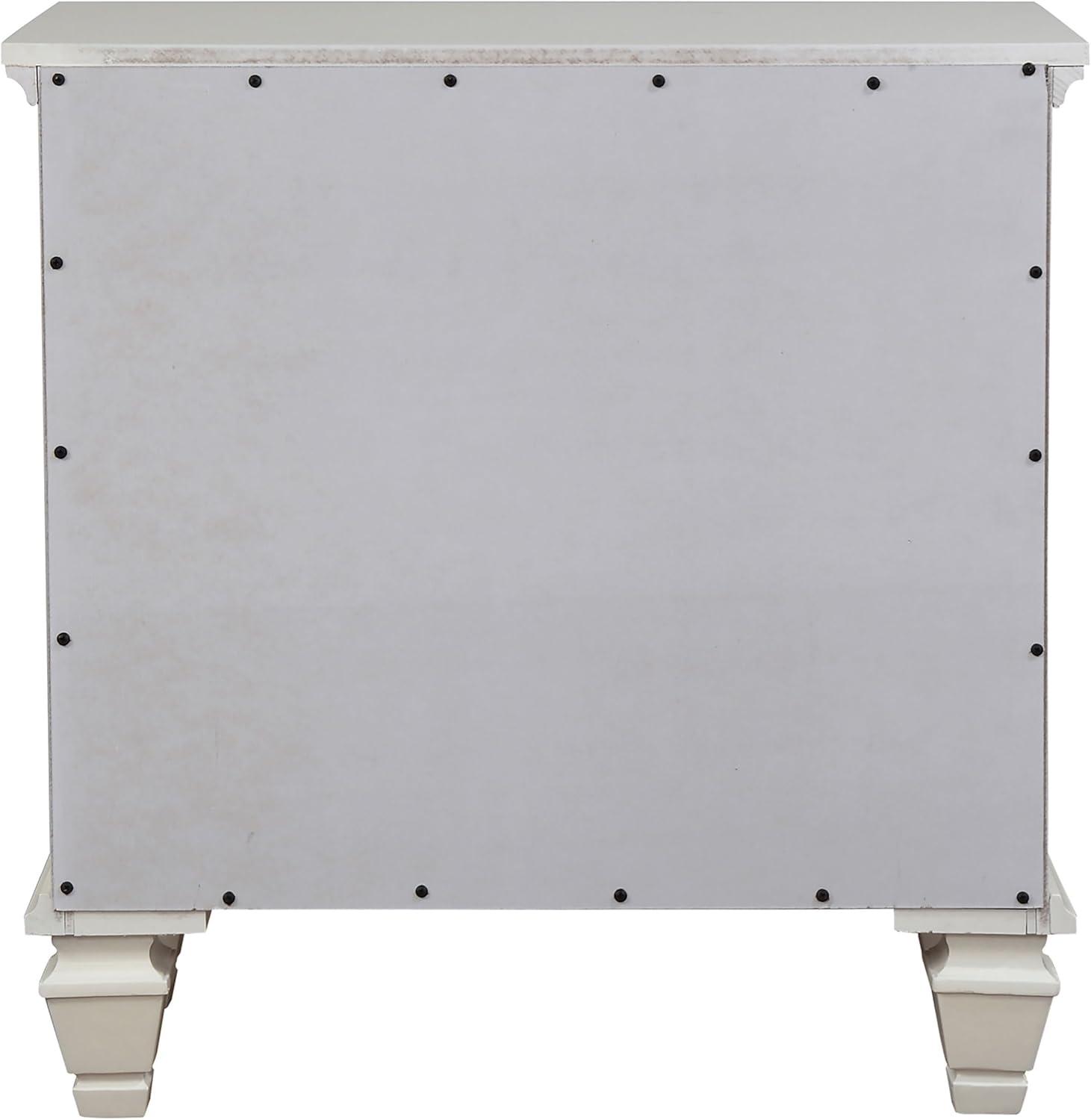Coaster Sandy Beach Coastal 3-Drawer Wood Nightstand in White