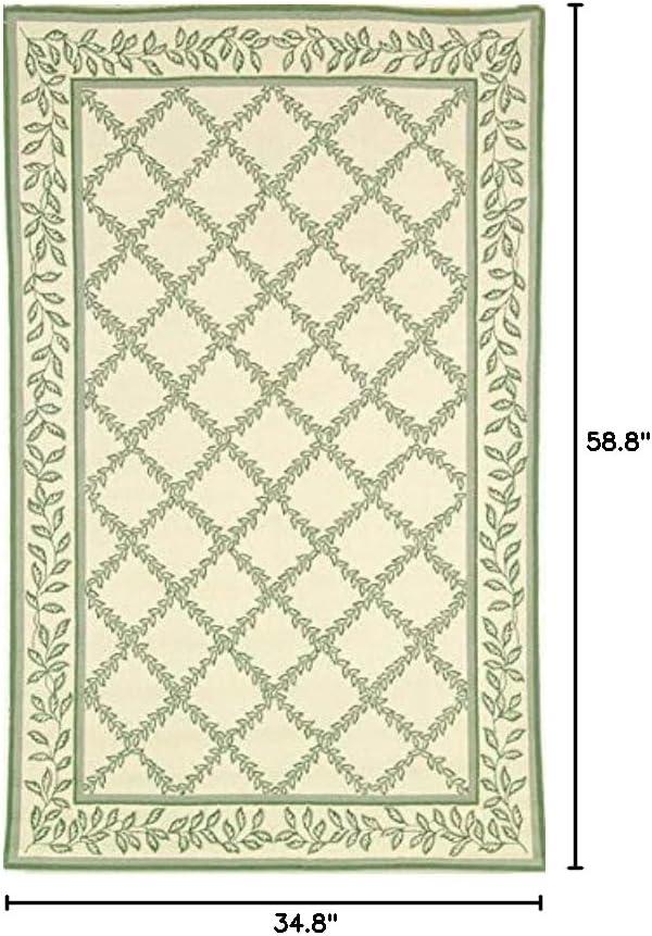 Chelsea HK230 Hand Hooked Accent Rug - Ivory/Light Green - 2'9"x4'9" - Safavieh.