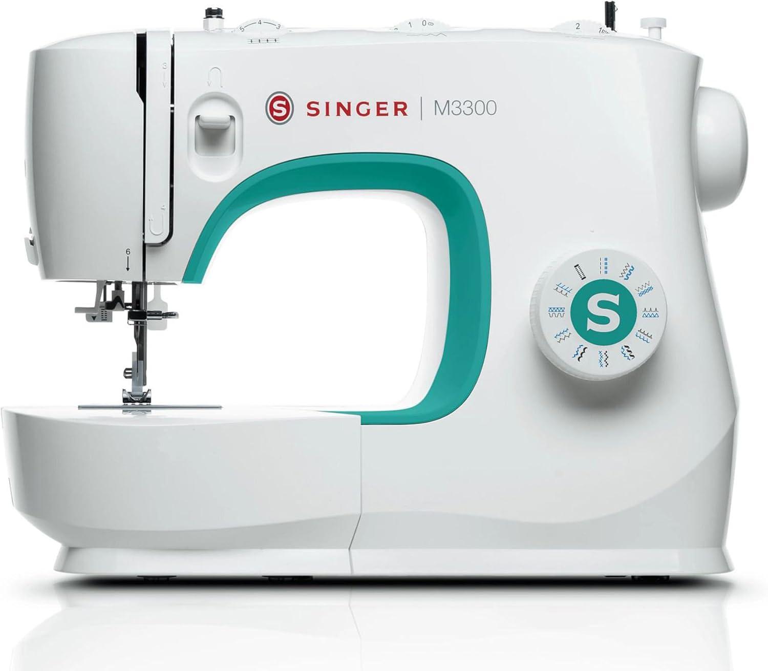 Singer M3300 White Portable Sewing Machine with LED Light