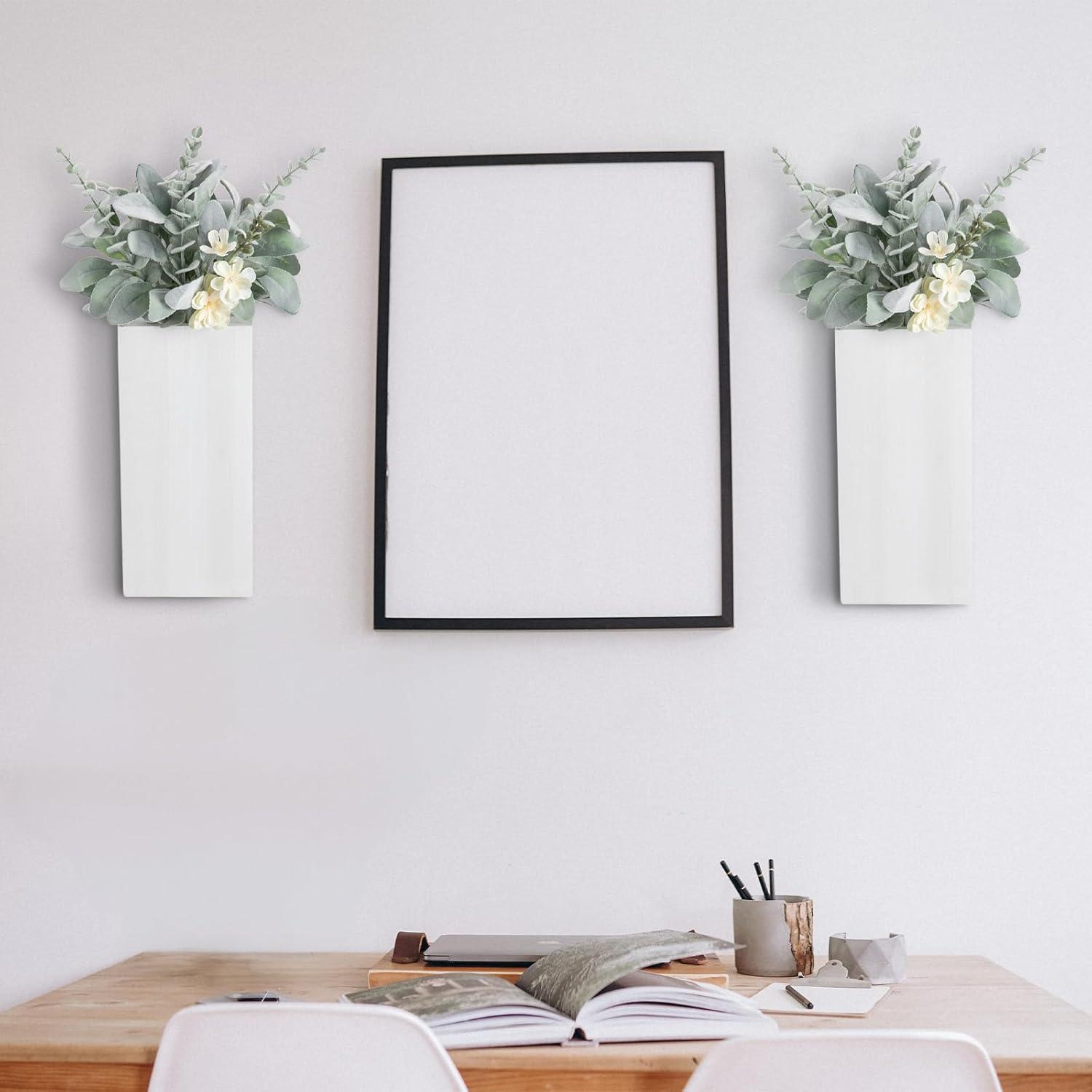 Wall Planters for Indoor Plants Modern Farmhouse Wooden Pocket Wall Vases for Dried Flowers and Faux Plants 4 Pack