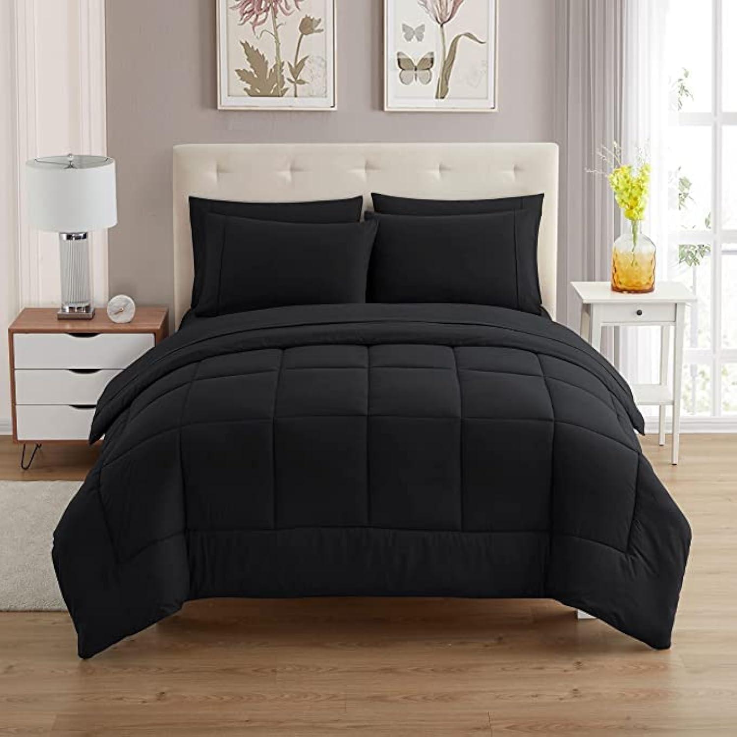 All Season Bed-in-A-Bag Solid Color Comforter & Sheet Set Ultra Soft Bedding by Sweet Home Collection®