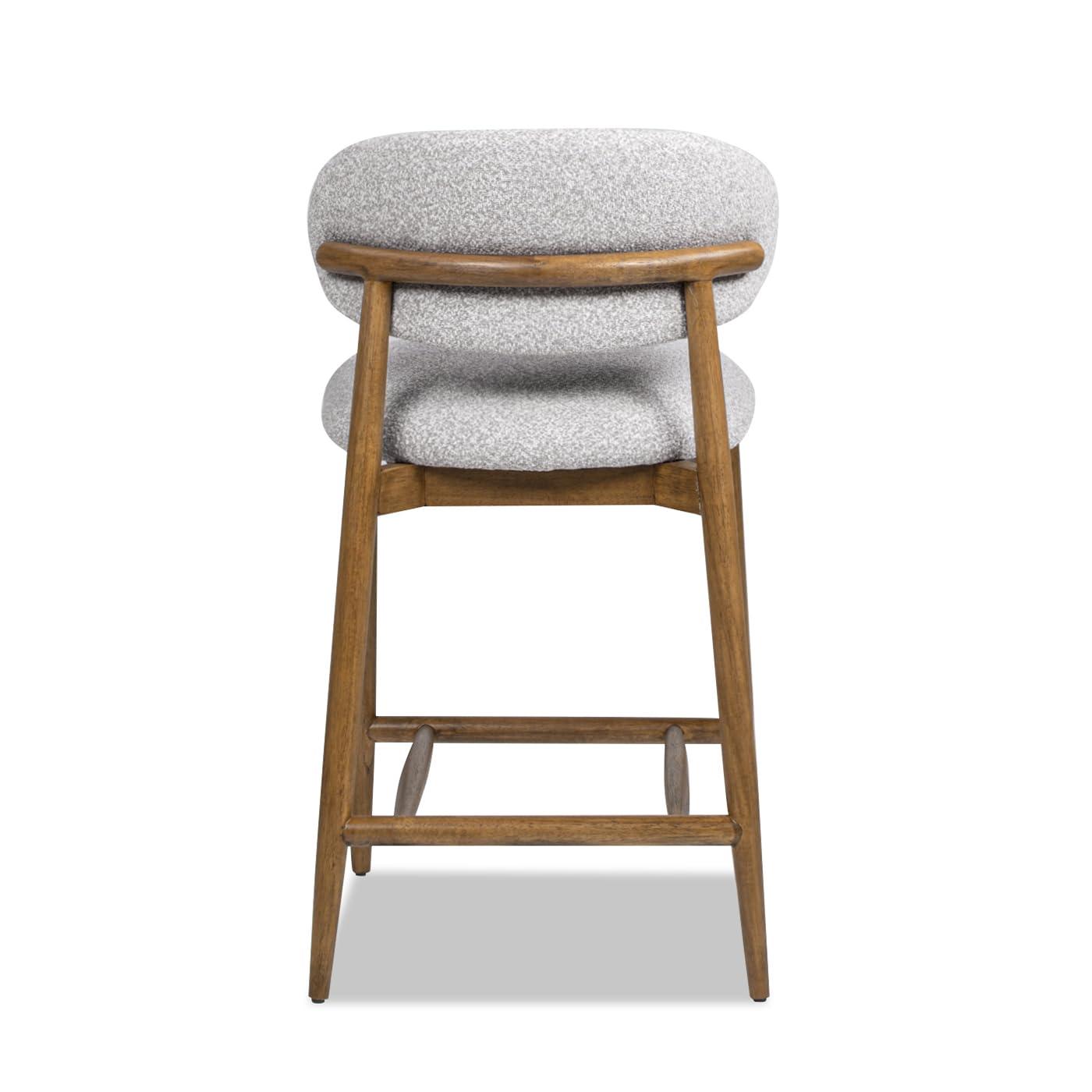 Jennifer Taylor Home Locke 26.5" Modern Upholstered Counter Stool with Wood Frame