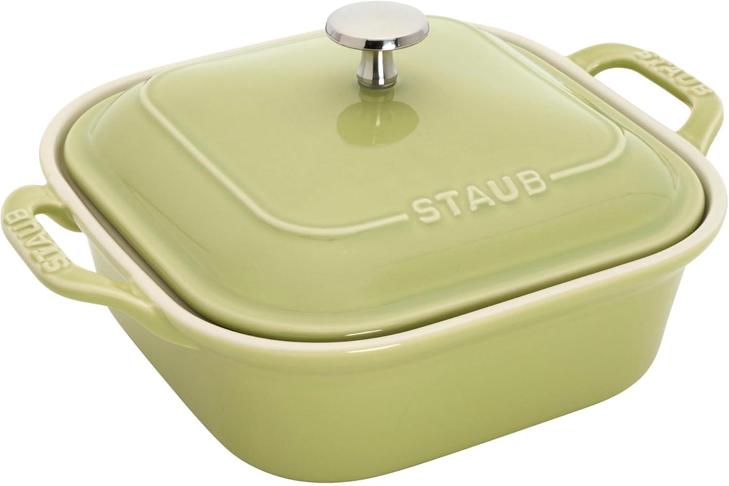 Staub Staub Ceramic 4-Pc Baking Pans Set, Casserole Dish With Lid, Brownie Pan,