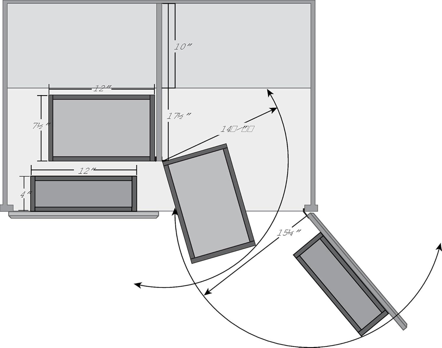 Maple Swing-Out Pantry Kit with Chrome Rails, 57"