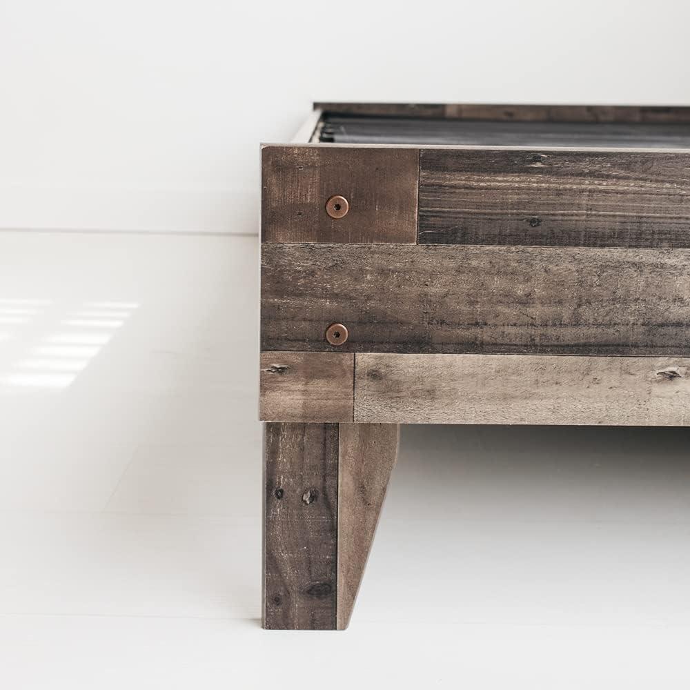 Queen Neillsville Platform Bed Gray - Signature Design by Ashley: Wood Frame, No Box Spring Needed