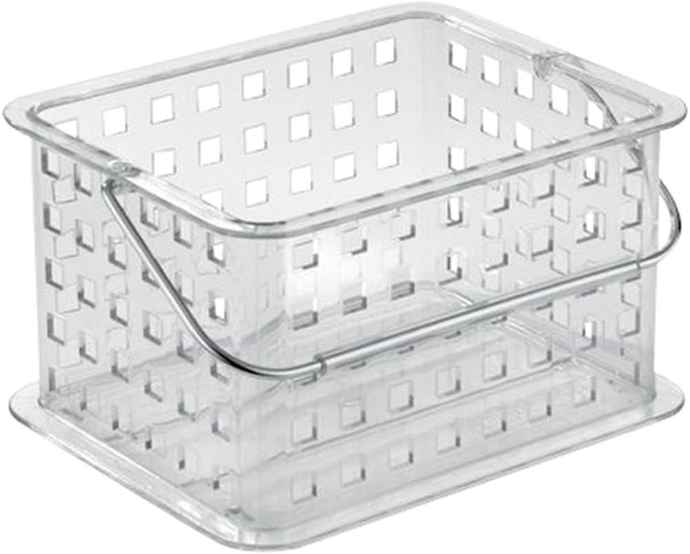 Small Clear Chrome-Plated Storage Basket