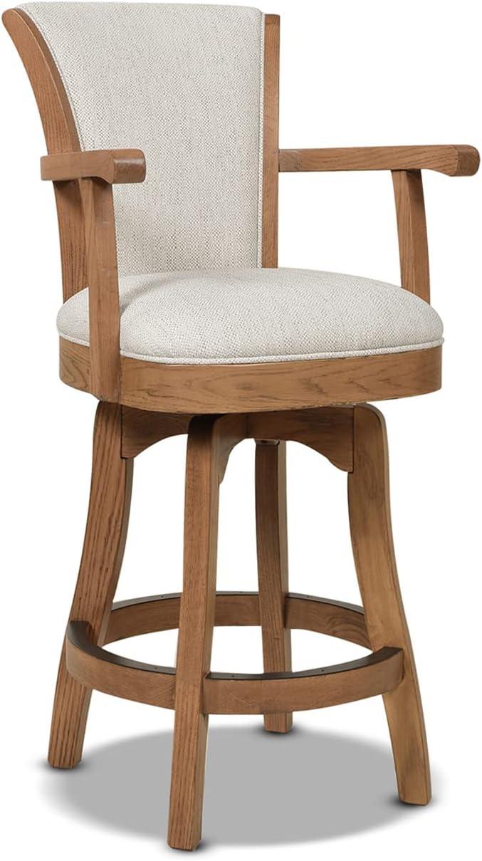 Williams 27 Swivel Counter Height Bar Stool White Pepper