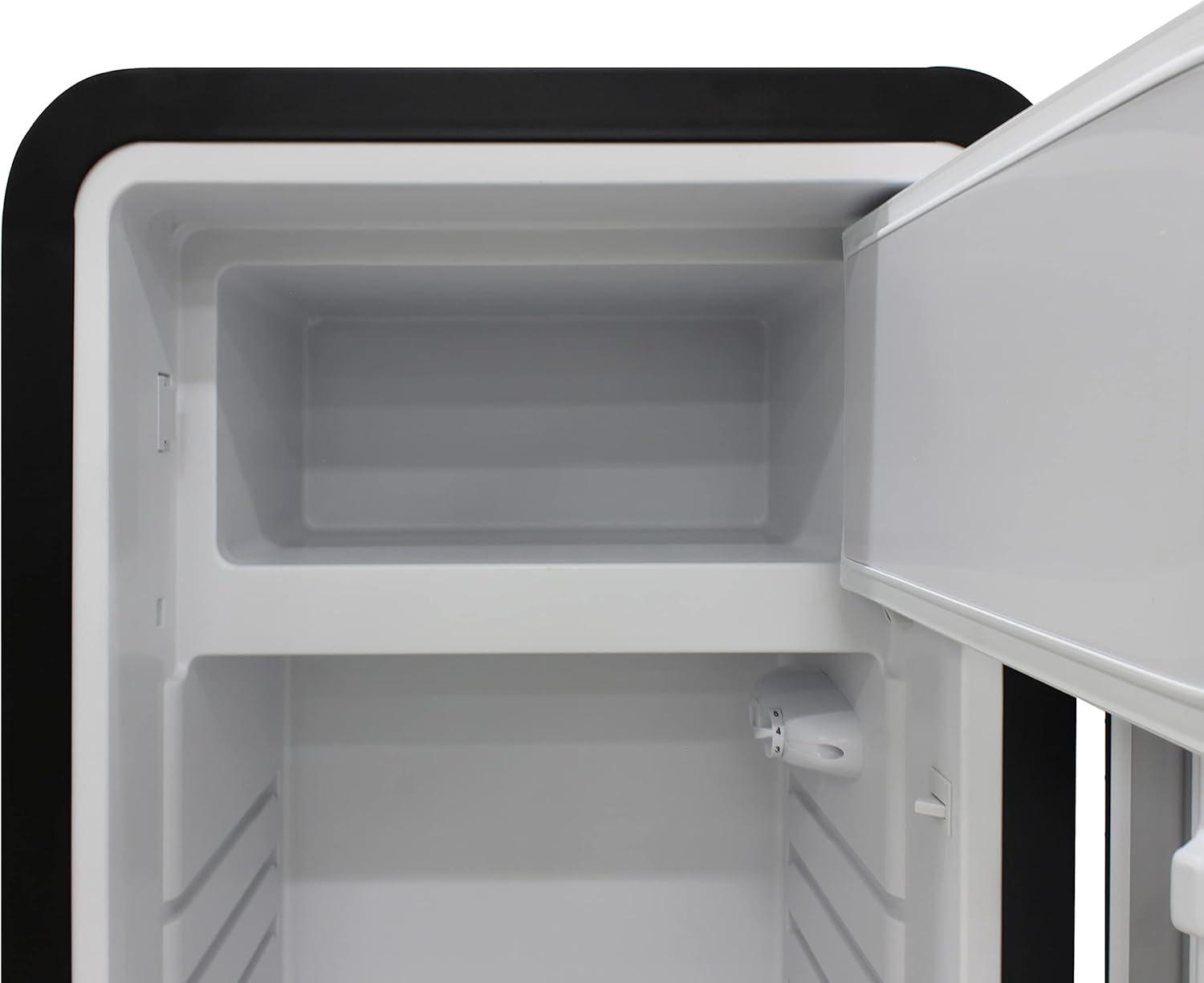 9.2 cu. ft. Freestanding Top Freezer Retro Refrigerator in Black