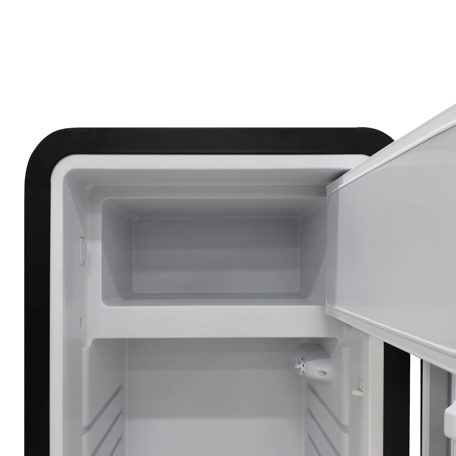 9.2 cu. ft. Freestanding Top Freezer Retro Refrigerator in Black