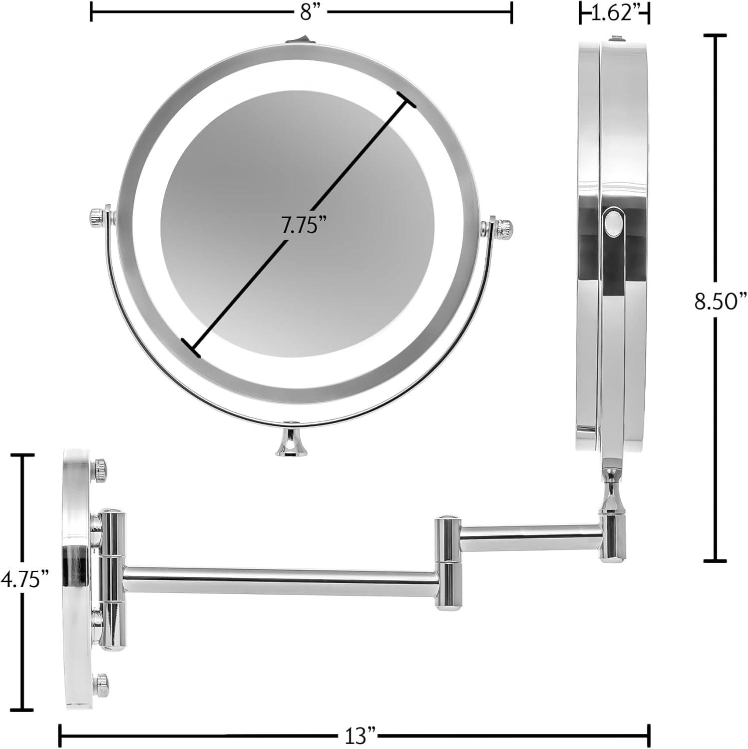Ovente Concave LED Wall Mirror