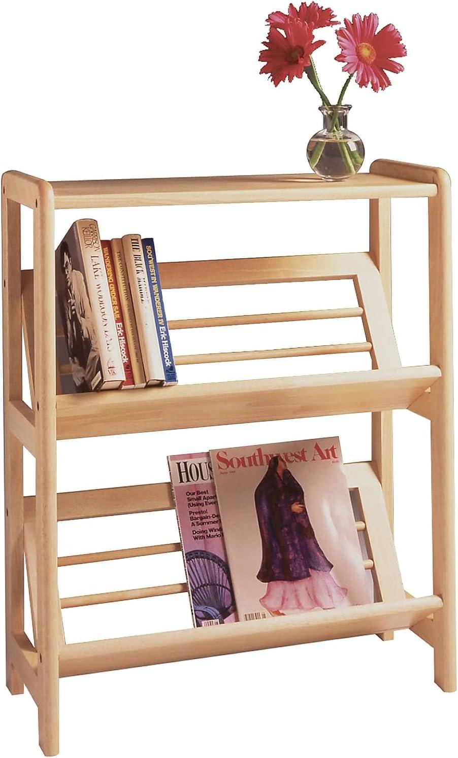 30.10" Juliet Book Shelf Natural - Winsome: 3-Tier Open-Back Design, Wood Composite, Metal Hardware