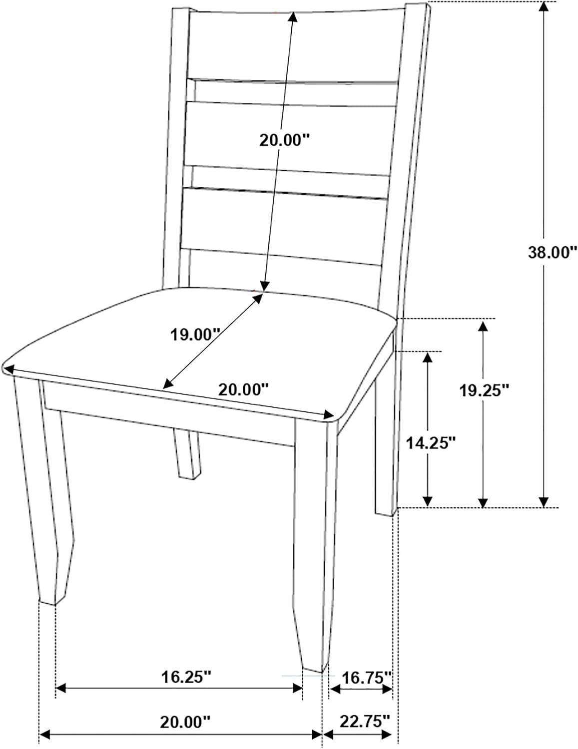 Coaster Alston Ladder Back Wood Dining Chair in Nutmeg