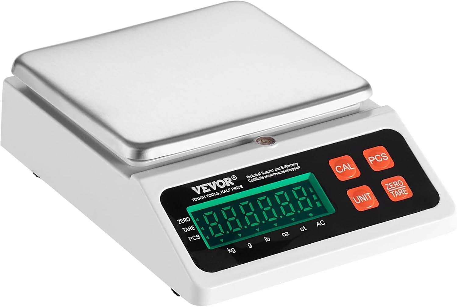 VEVOR 10 kg Capacity Digital Counting Scale with Stainless Steel Pan