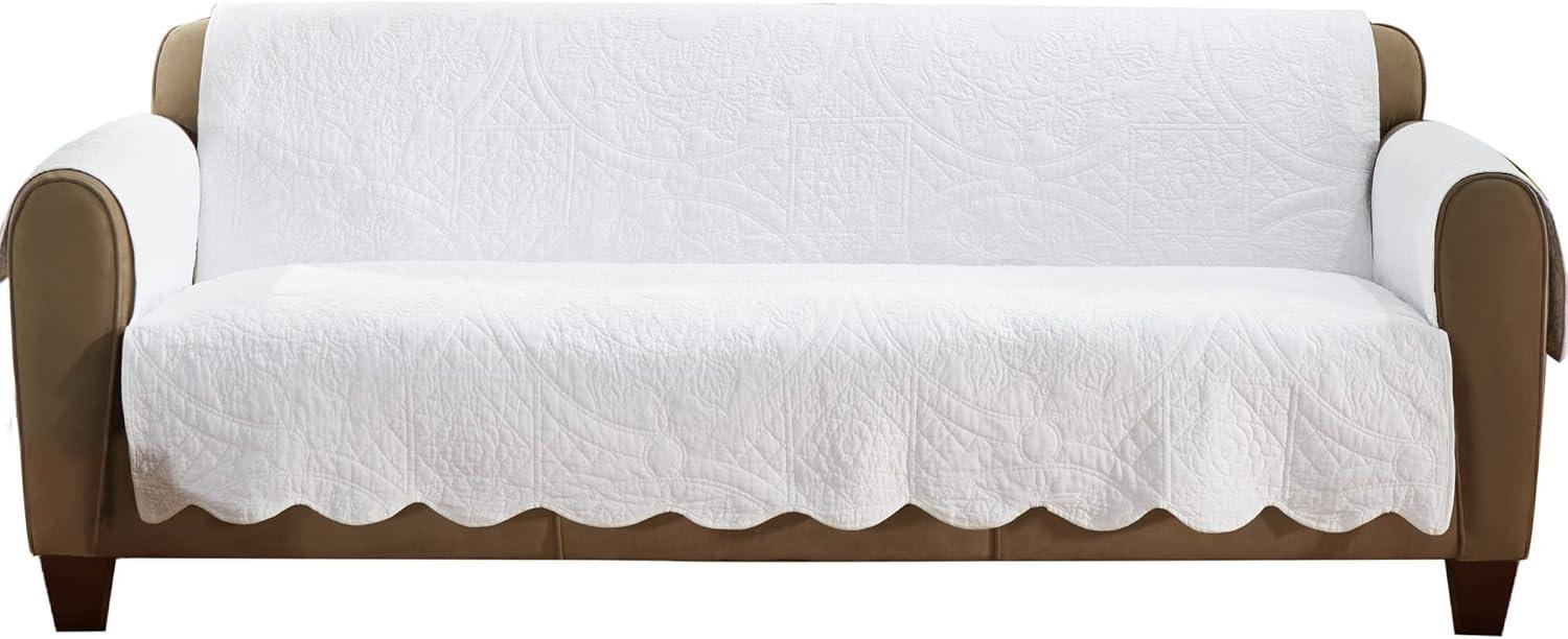 Sure Fit Heirloom Quilt Furniture Cover Cotton Box Cushion Sofa Slipcover