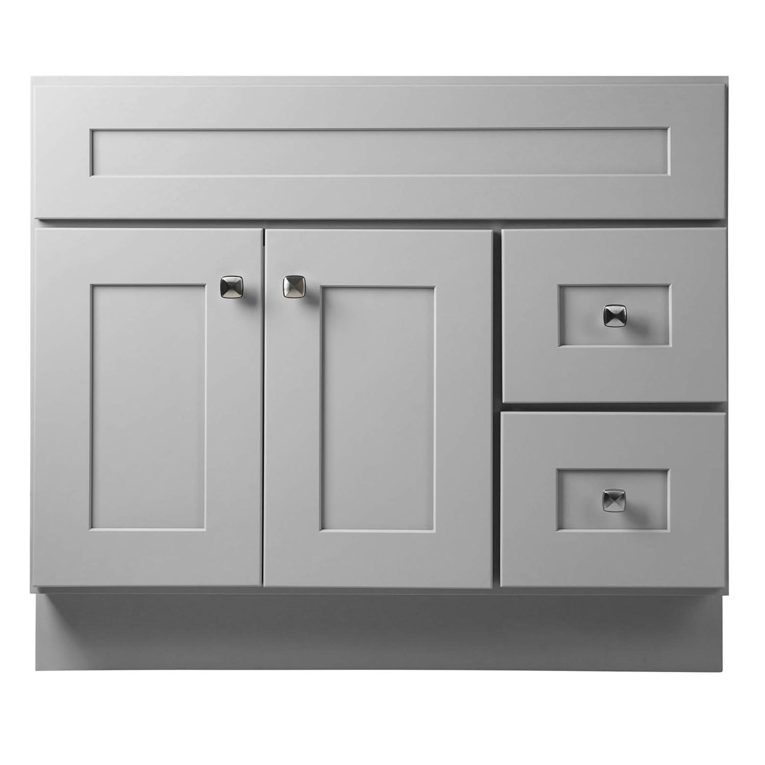 Design House Brookings 36 Inch Bathroom Vanity, Ready to Assemble, Solid Wood, Sherwin Williams – Design House, 587097