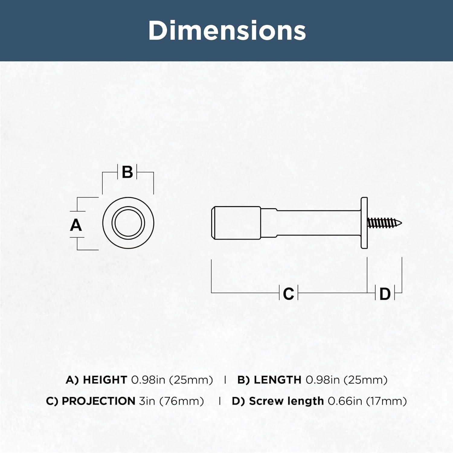 Franklin Brass Bar 3 in. (76 mm) Solid Door Stop (Set of 5)