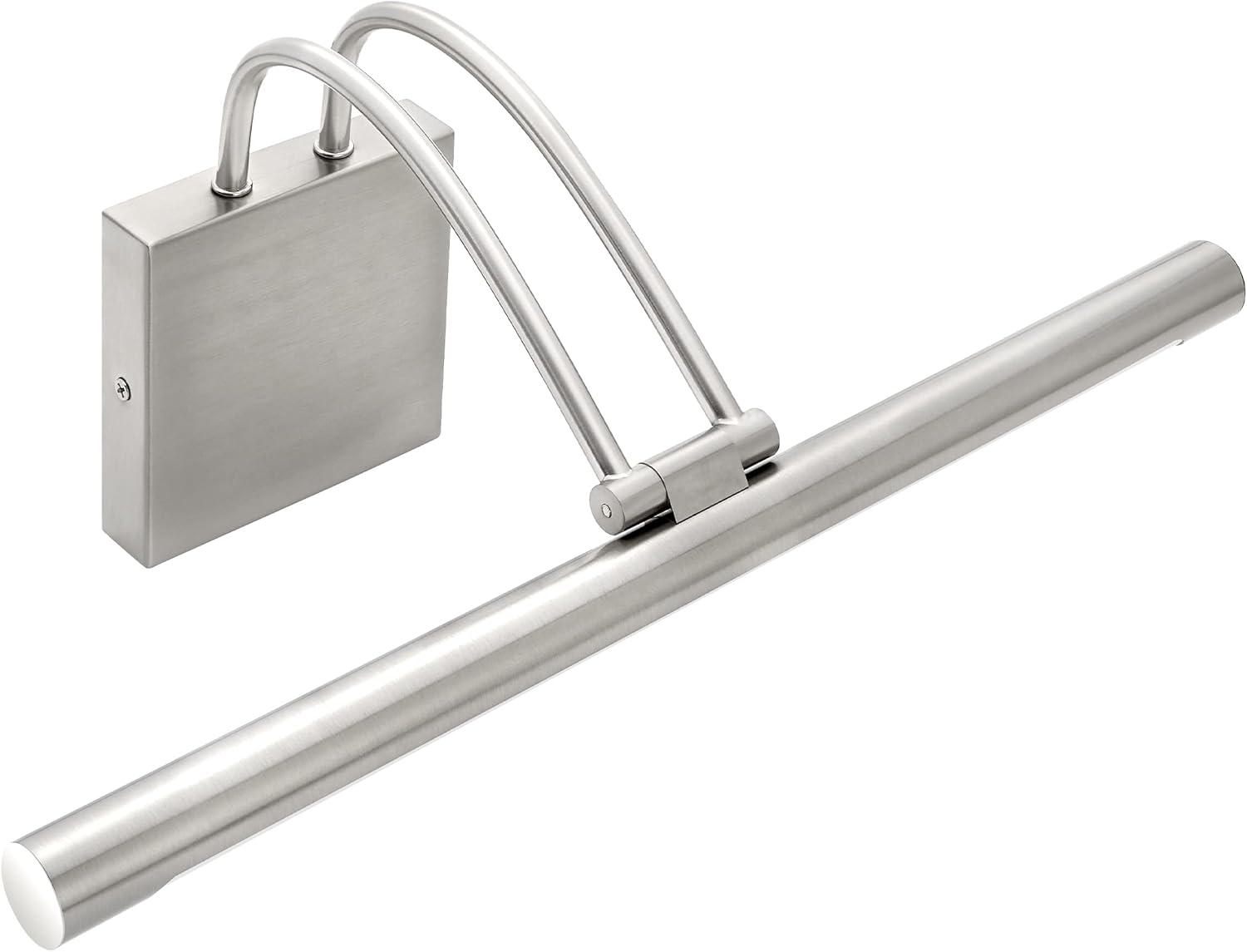 Maxxima 17 in. LED Picture Light w/ Brushed Nickel Finish, 1000 Lumens, 3000K Warm White, Hardwired Integrated LED Display Wall Light