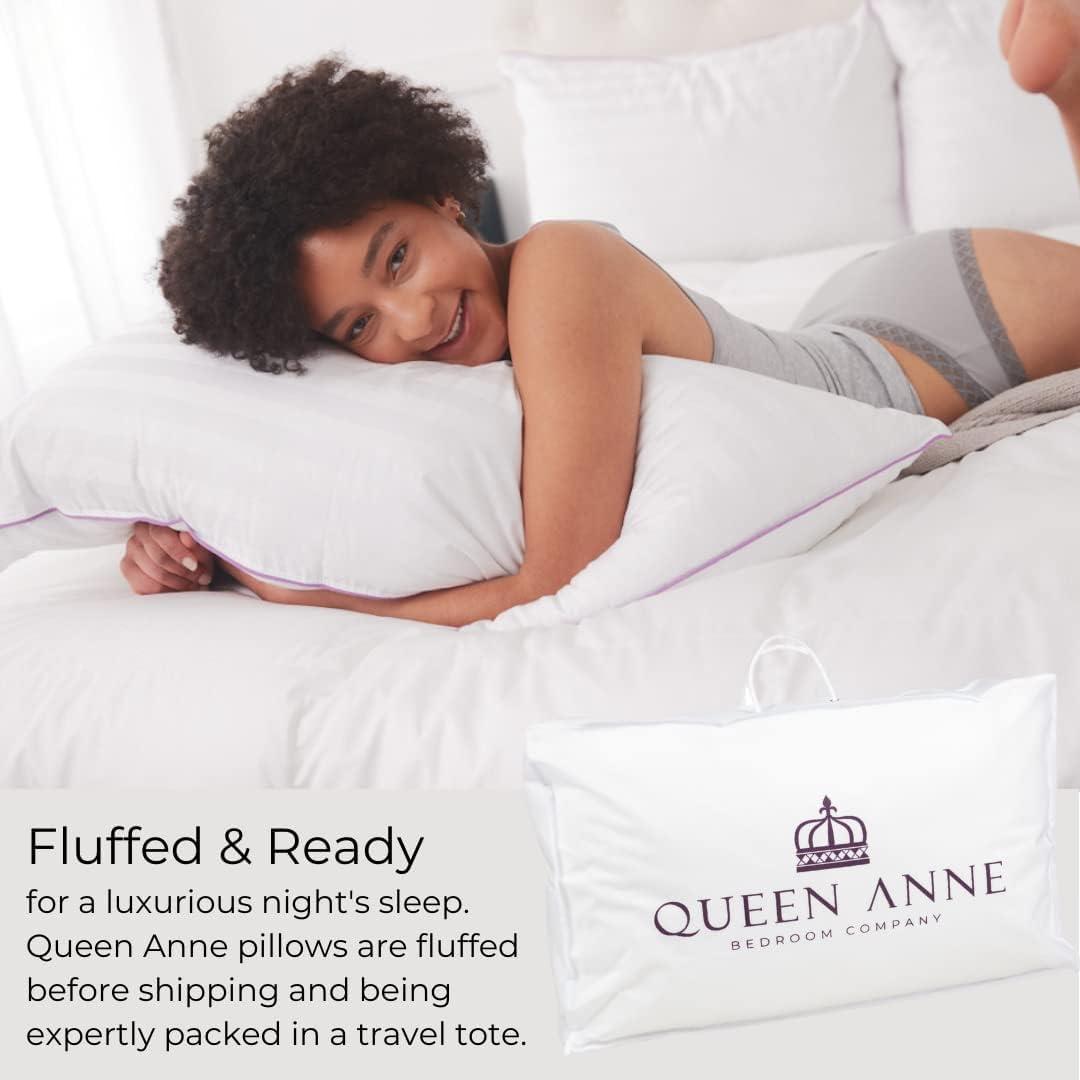 Extra Firm Bed Pillow - The LoftKing by Queen Anne Pillow - High Loft - Superior Luxury Meets Superior Support (King Size)