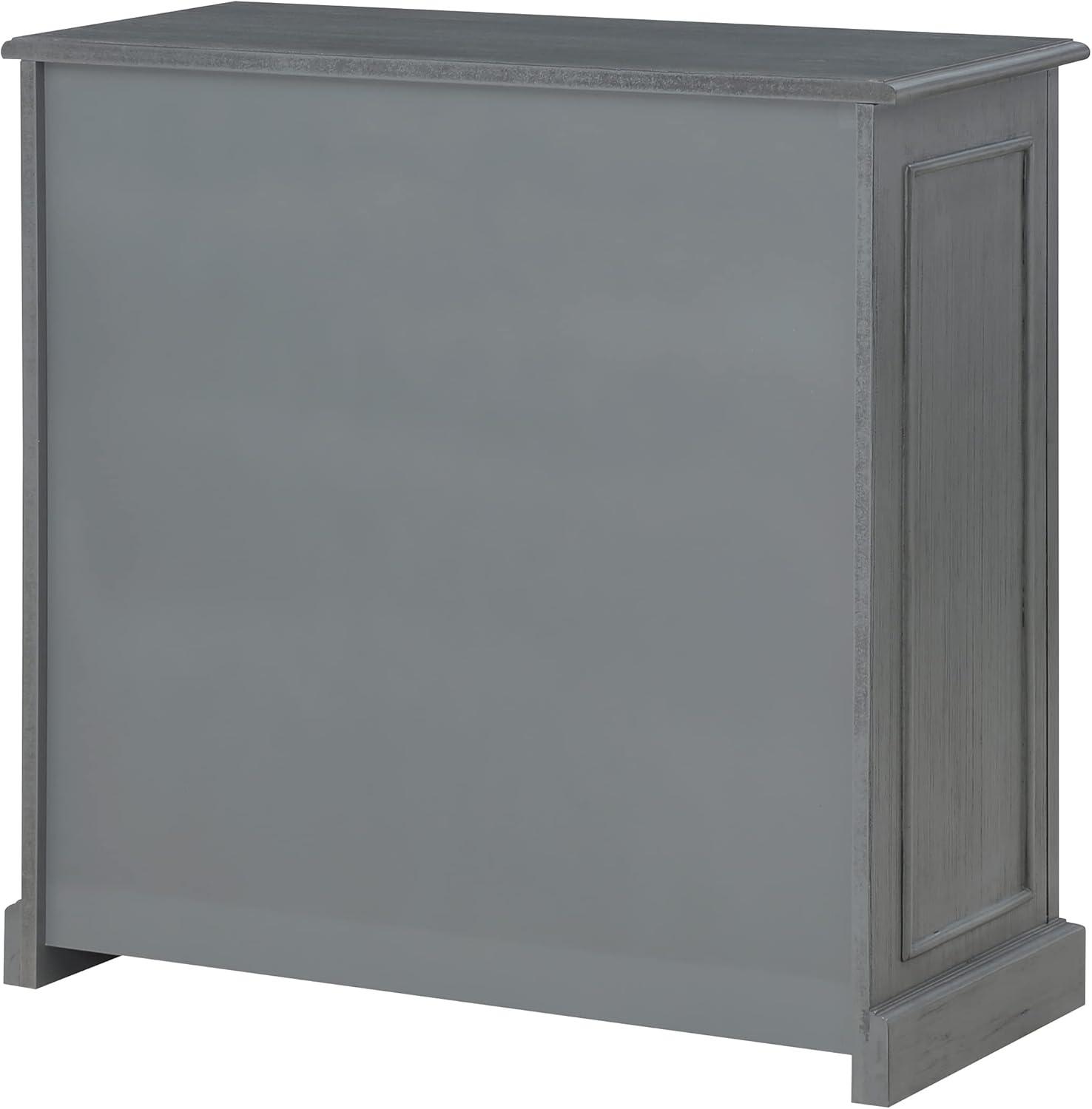 Country Meadows 2-Shelf Engineered Wood Bookcase in Plantation Gray