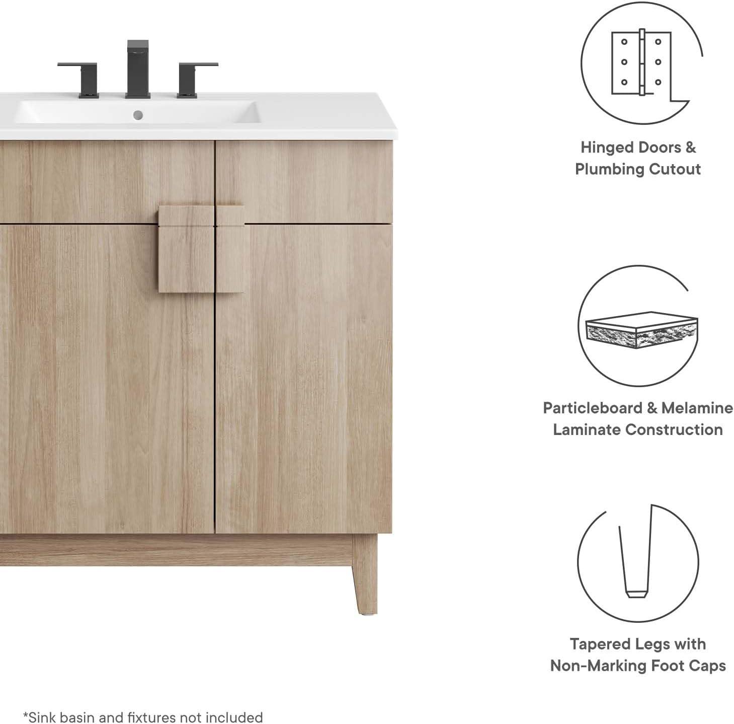 Modway Miles 35'' Single Bathroom Vanity Base Only