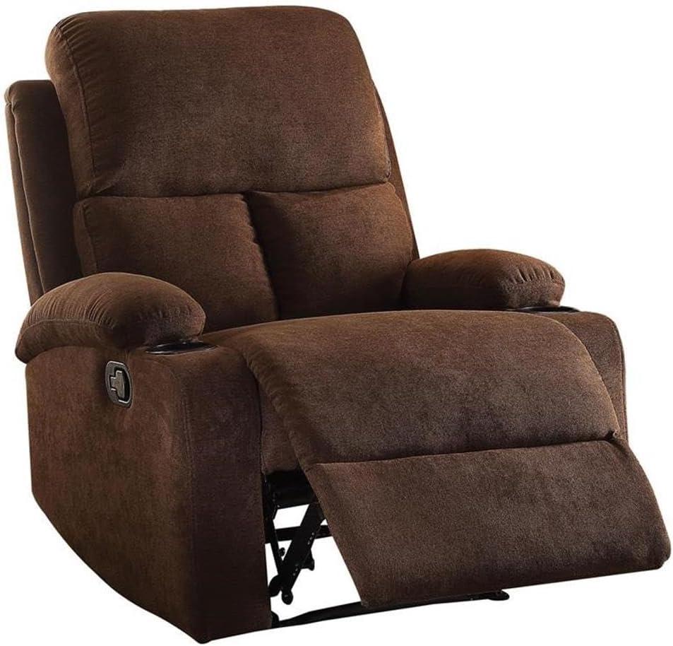 Rosia Homey Recliner , Beige Linen- Saltoro Sherpi