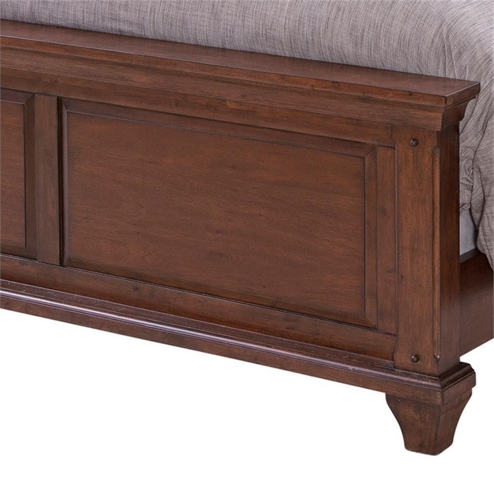 American Woodcrafters Sedona Cherry Finished Wood Arched King Panel Bed