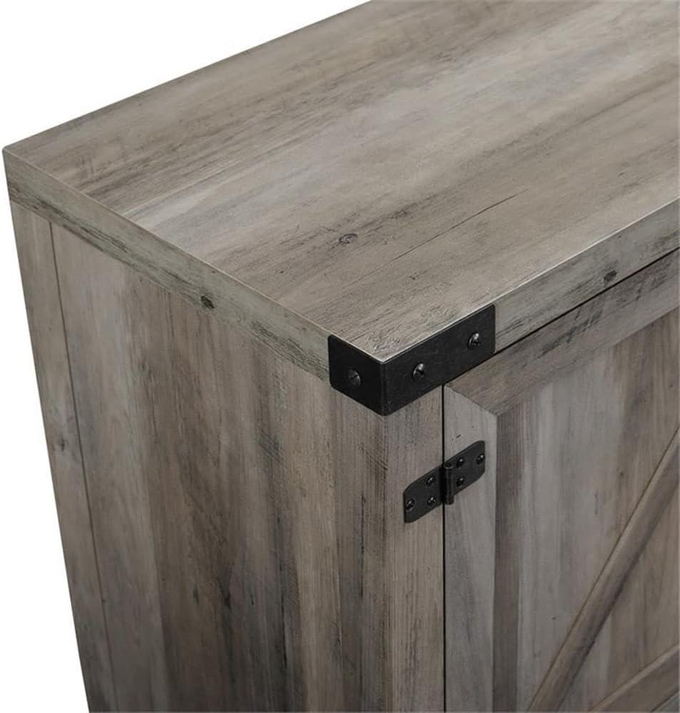 Home Square 4 Piece Set with TV Stand, Coffee Table and 2 End Tables in Oak